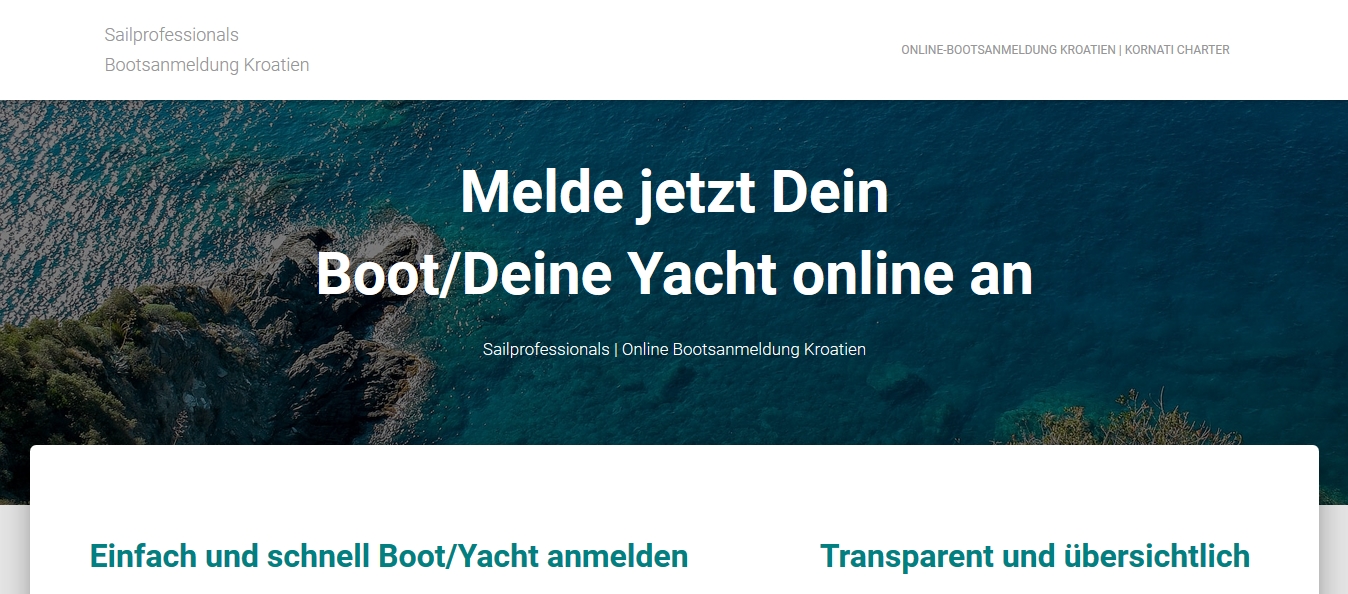 bootsanmeldung online kroatien vignette bootsvignette permit